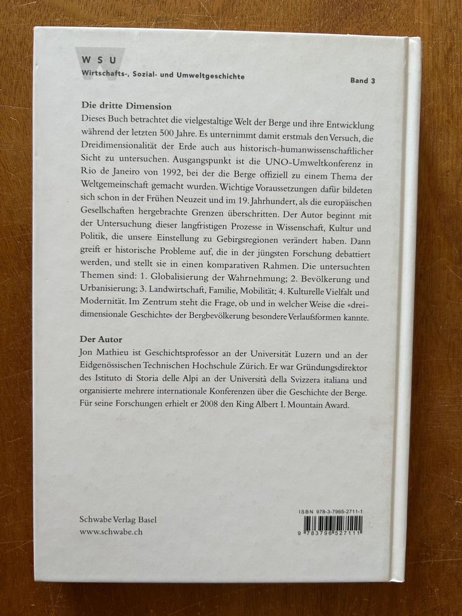 Libri: Mathieu: Die dritte Dimension, Geschichte Berge Neuzeit – Usato da Zürich venduto da WWehrle 1