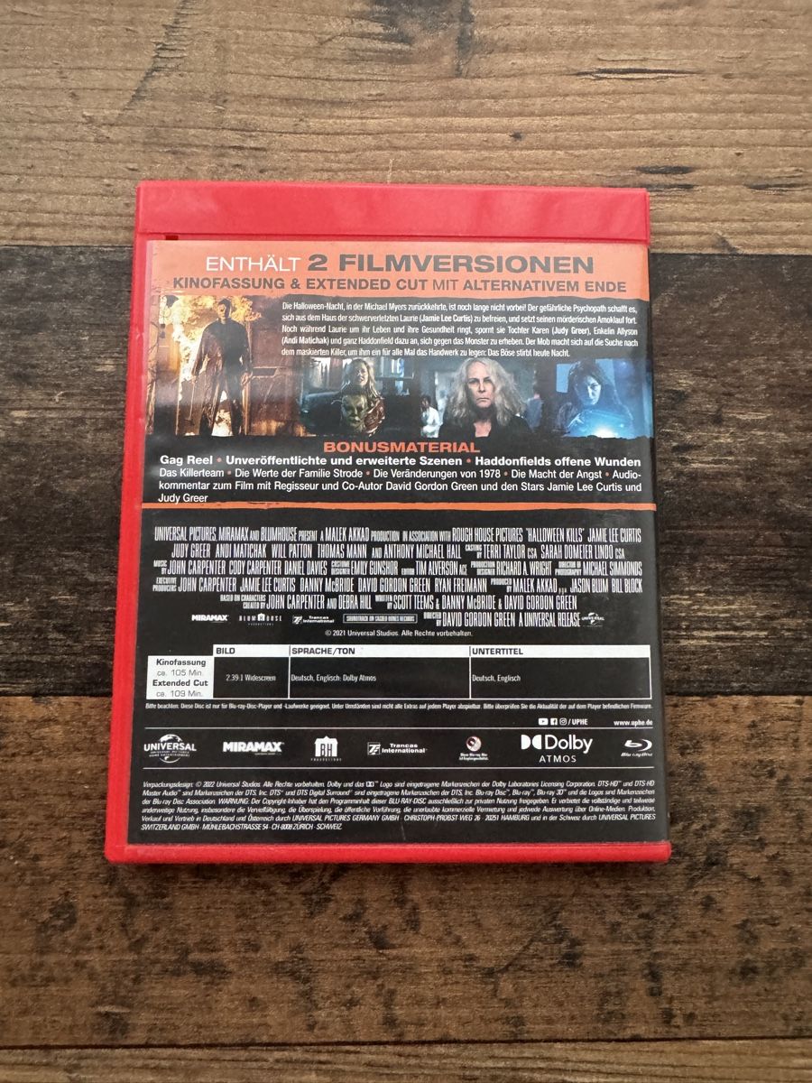 Tous les DVDs: Halloween Kills Extended Cut Blu-ray – D'occasion à Embrach par Schlussstrich 1