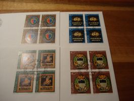 Pro Patria 1981, FDC Satz, Einzel + 4erblocks, 9 Belege