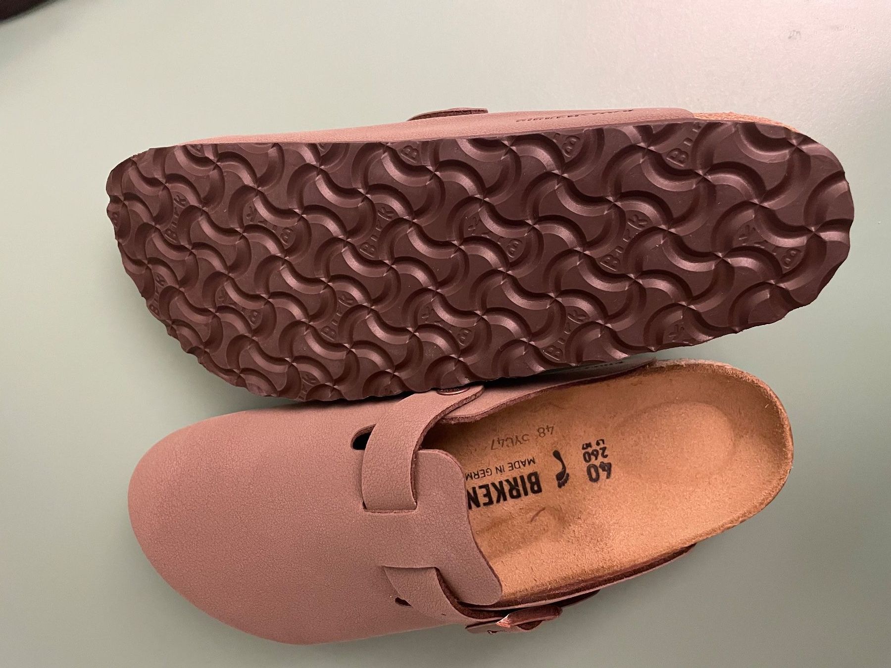 Birkenstock Scarpe da uomo: Birkenstock Boston Tex Mocca Gr. 40 schmale Version – Nuovo (secondo la descrizione) da Zürich venduto da lischeni 1
