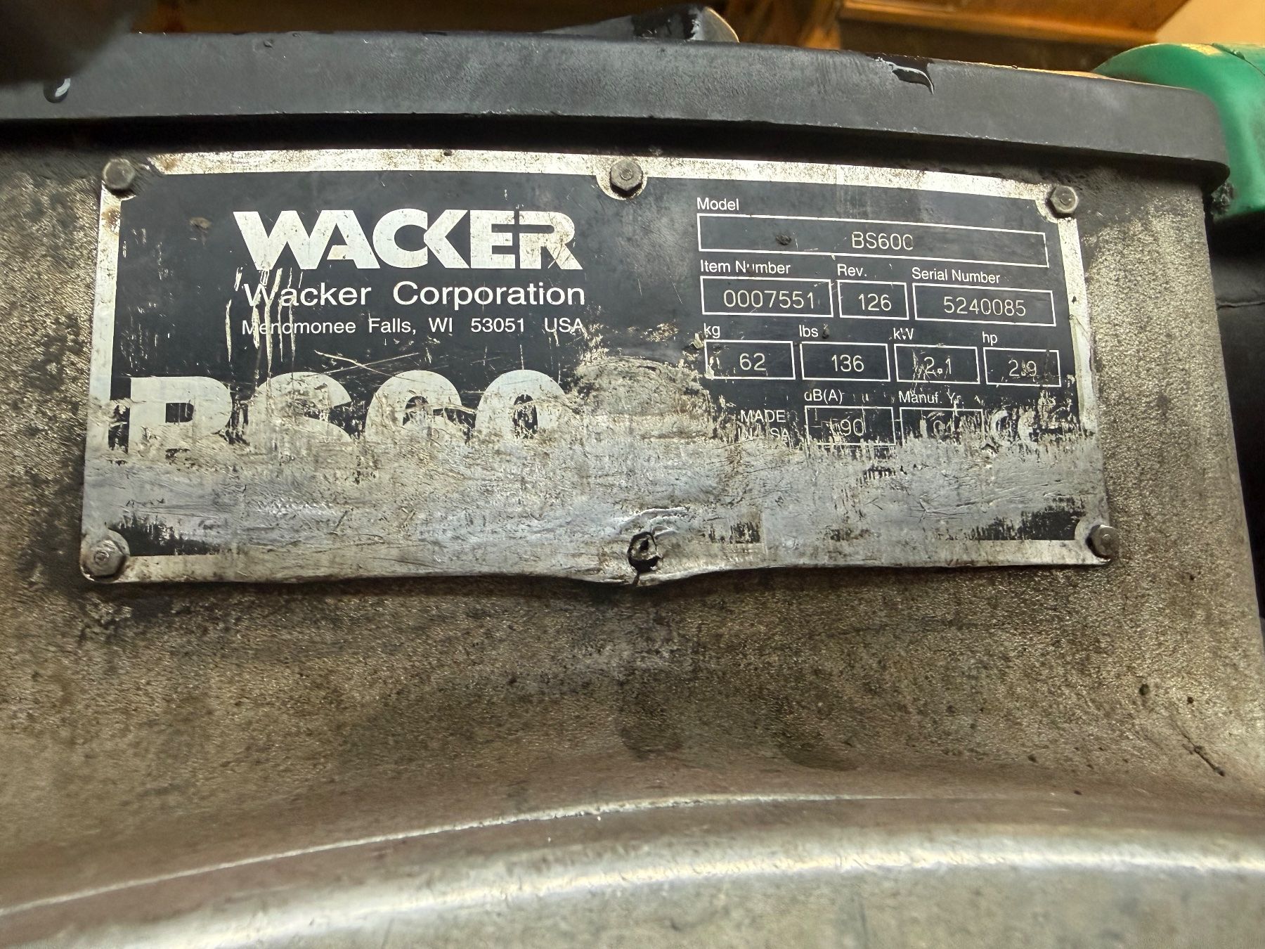 Wacker Neuson Tutte le macchine: Grabenstampfer Wacker BS 600, 62 kg, Benzin – Usato da Marbach SG venduto da mic_km85 2