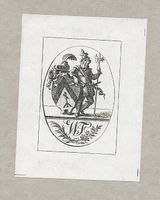 Ex-libris héraldique FAESCH, Johann Wilhelm (*1835). Basel