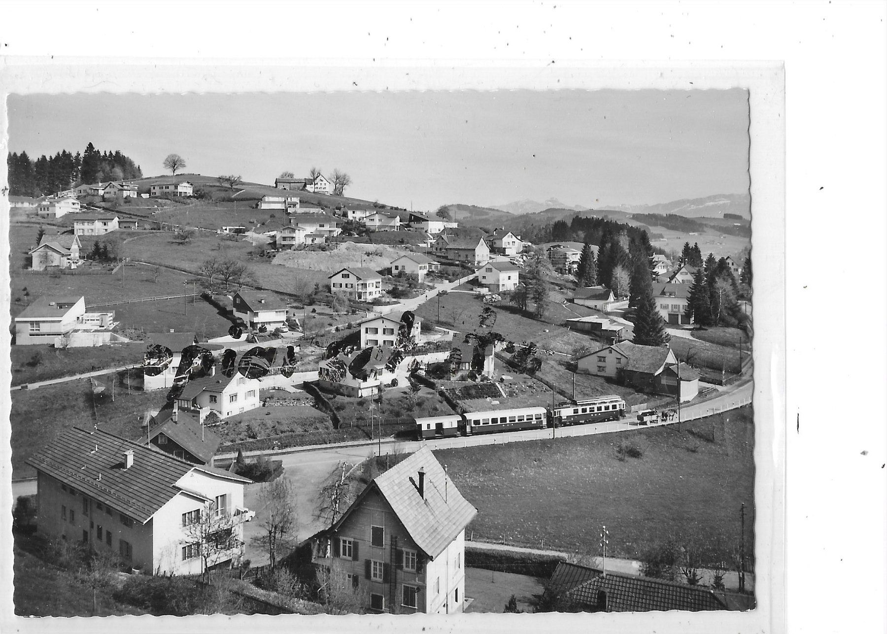 Cartoline postali: AR Niederteufen "Rütihof"  mit Bahn – Usato da Schocherswil venduto da Wilare