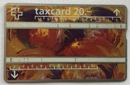 Taxkarte PTT, 20.-Fr. Gelaufen