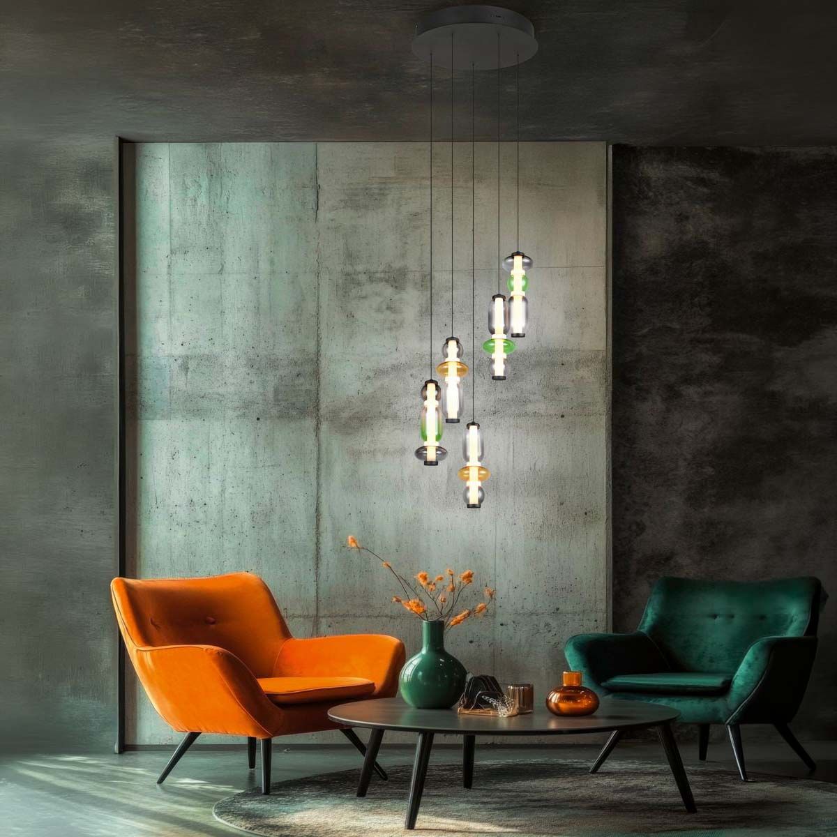 Lampadari & plafoniere: LED Pendelleuchte, Bunt, Glas, 42 cm Ø – Nuovo (secondo la descrizione) da Kreuzlingen venduto da Smart-Light 1