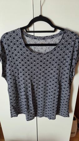Dunkelblau 100% Leinen T-Shirt Gr. M angenehm leicht
