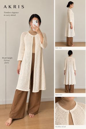 Akris Cotton Silk Long Cardigan