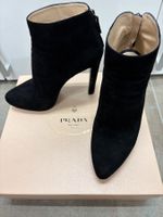 Prada Stiefeletten, Wildleder schwarz