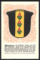 Wetzikon, schwarz-goldenes Wappen mit dr