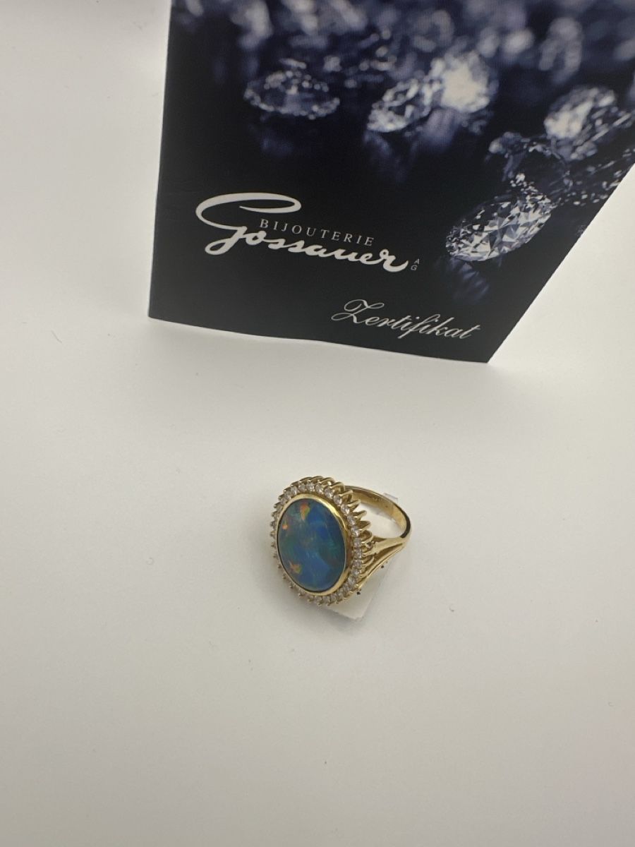 Anelli: 18 Karat Ring mit Opal und Brillanten – Nuovo (secondo la descrizione) da zürich venduto da bijouteriegossauer 6