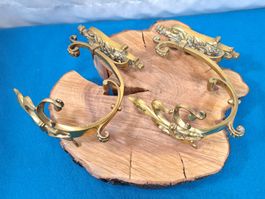 2 schöne antike Vorhang Halterungen, Messing (LOT2935#FBS2)