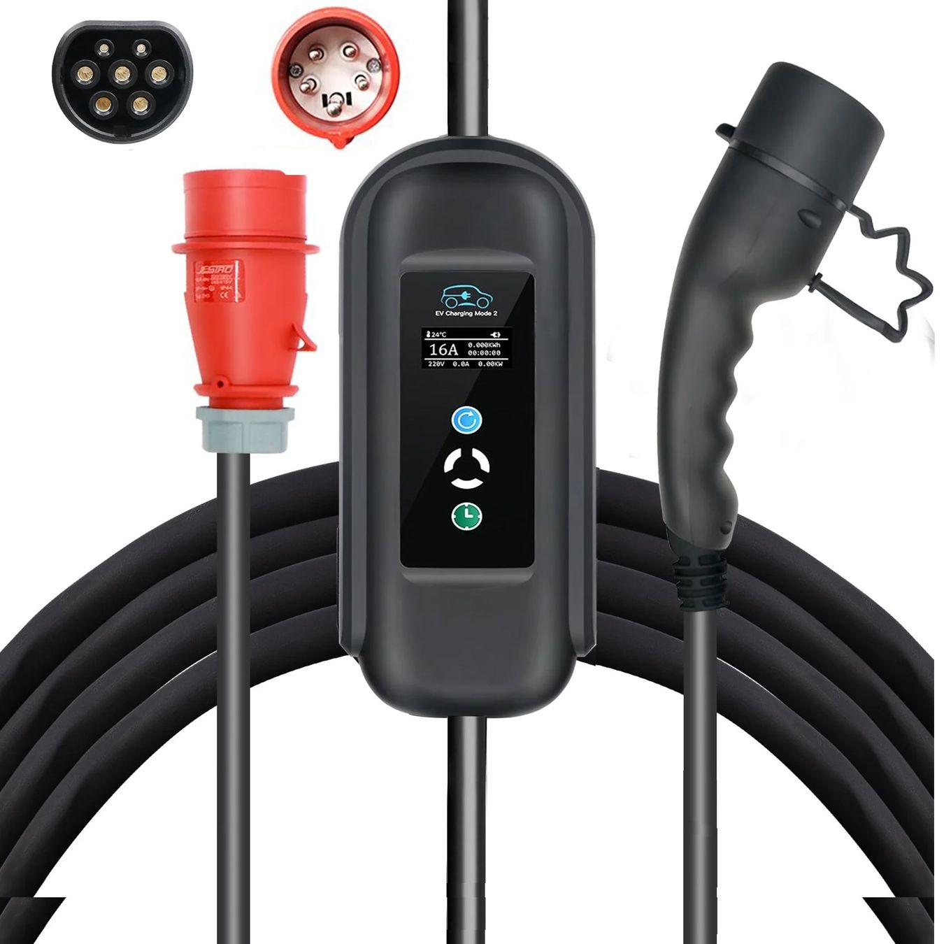 Batterie-Ladegeräte: 11KW EV Ladestation, 16A 3 Phase Typ 2 Mobile Ladegerät – Neu und originalverpackt aus Aathal-Seegräben von ECOPLUG 5