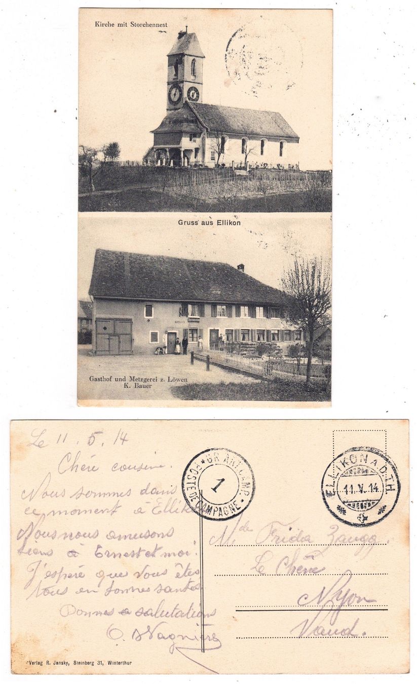 Cartoline postali: Gruss aus Ellikon – Usato da La Tour-de-Peilz venduto da amjust