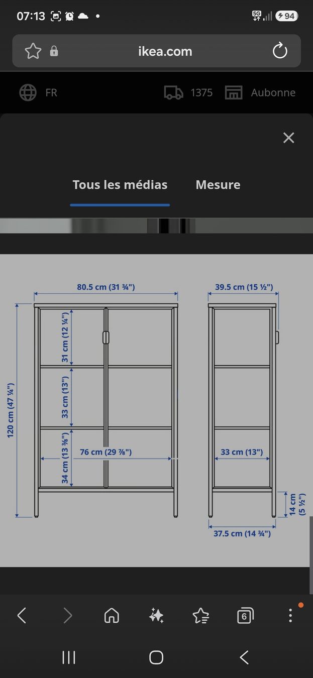 Vitrinen: Vitrine IKEA Milsbo noire avec éclairage intégré – Gebraucht aus Daillens von jay_z 1