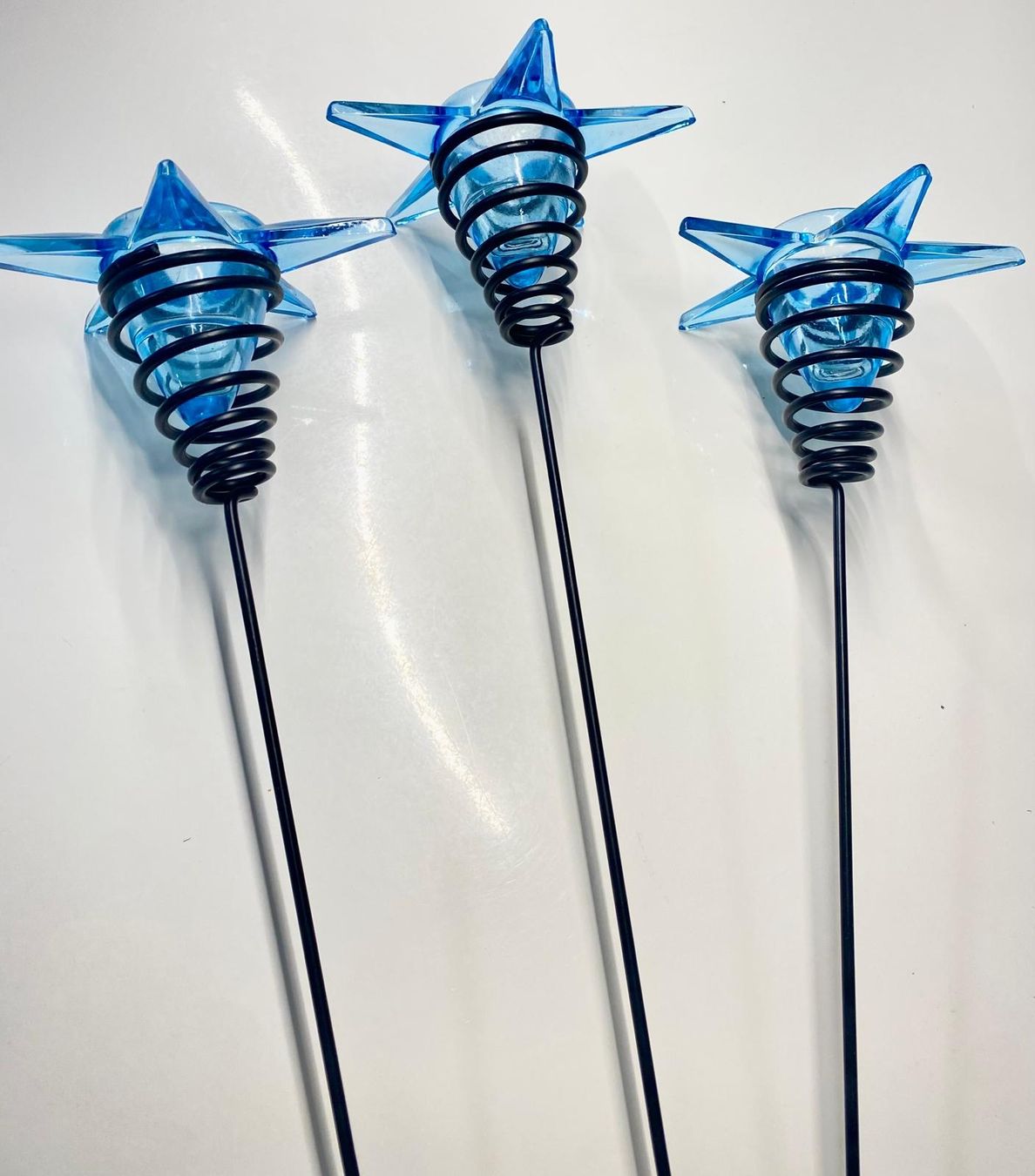 Alle Dekorationen: 3er Set blaue Gartenstecker mit Glasstern – Gebraucht aus Krauchthal von SamsPuce 1