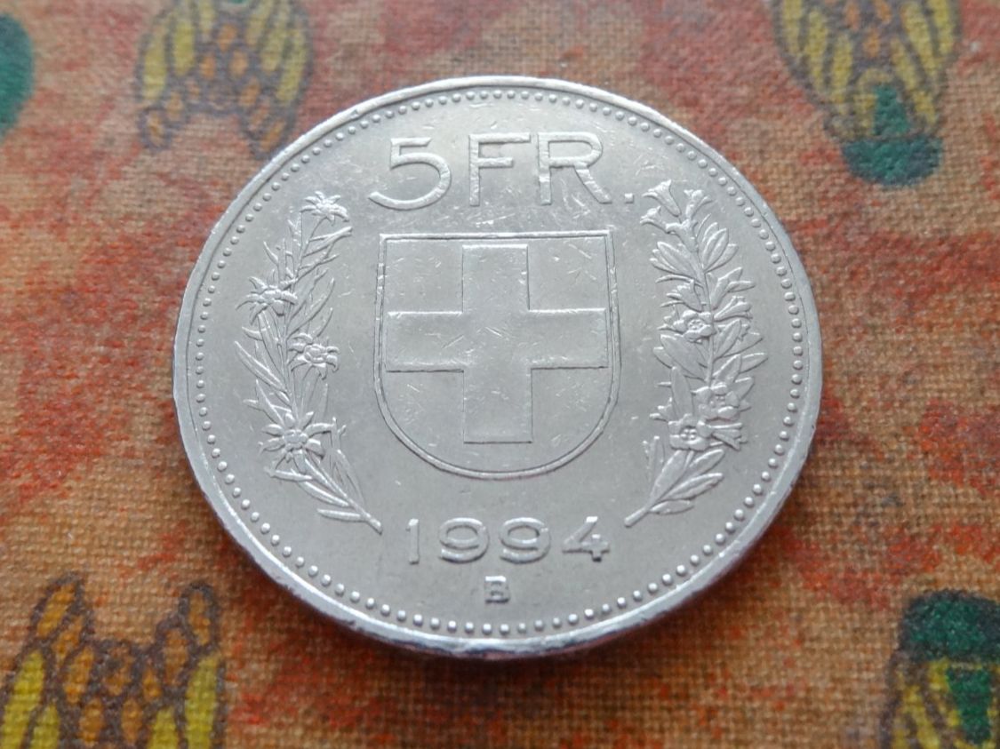 Toutes les monnaies: 5 Fr. 1994 – D'occasion à Romanel-sur-Lausanne par Swift13