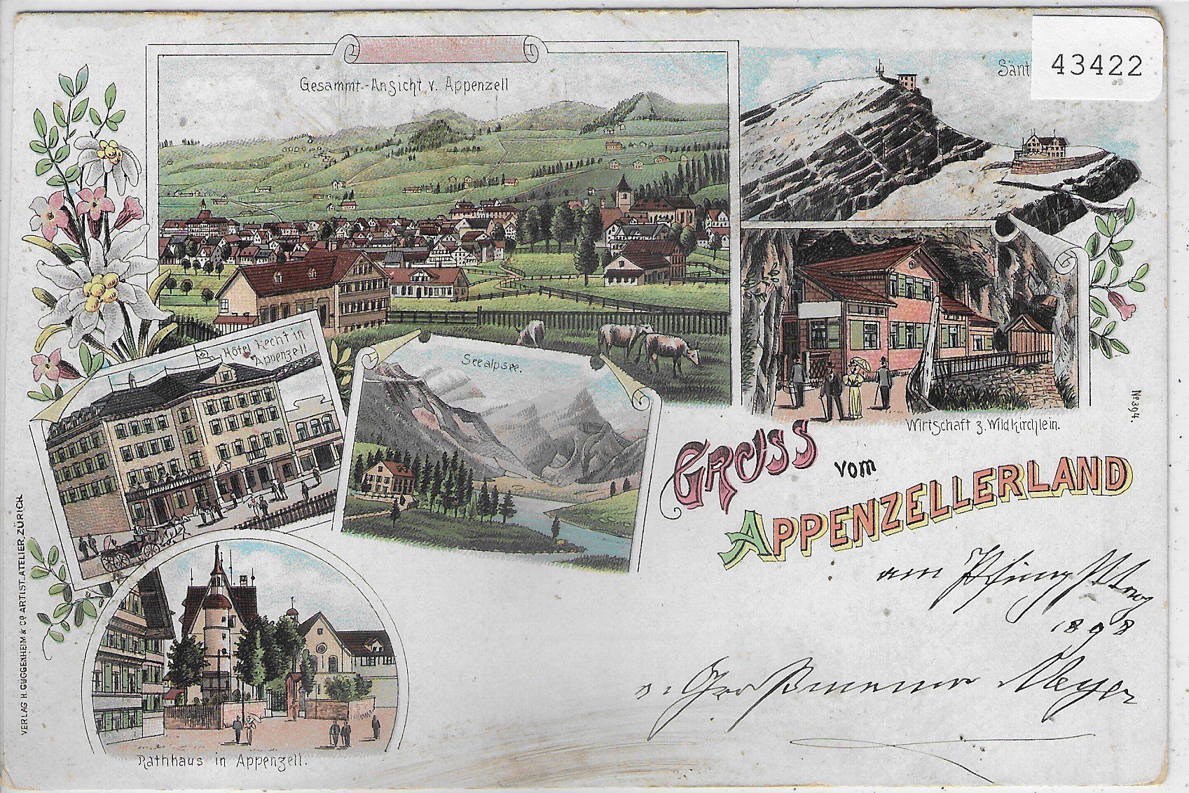 Ansichtskarten: Gruss vom Appenzellerland - Litho – Gebraucht aus Ettingen von Kartenplanet