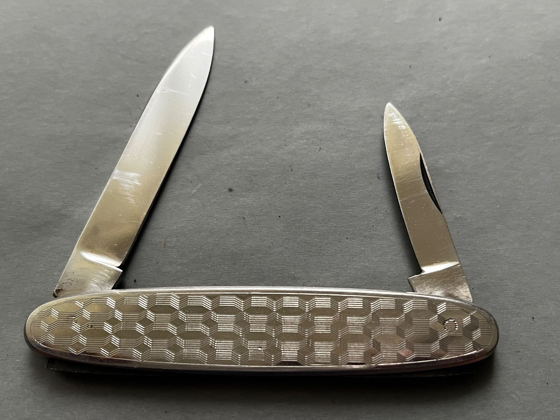 Coltelli tascabile: Altes Sackmesser 88 mm - Edelstahl - mit Etui – Usato da Zürich venduto da FV.vintage 1