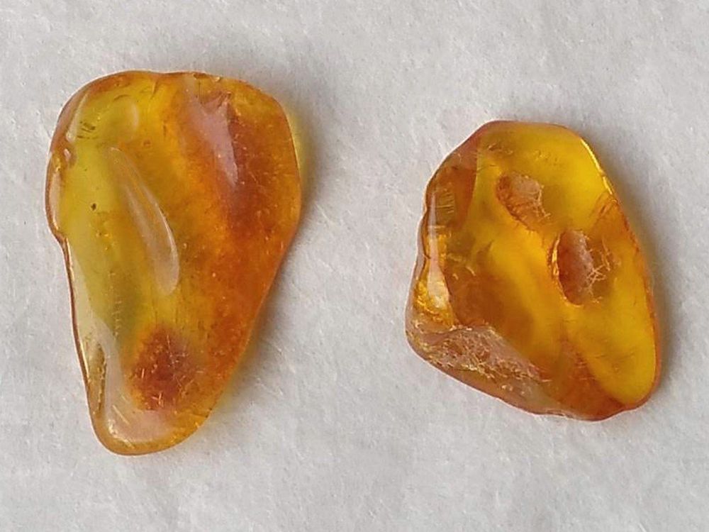 2 Stück Rechteckige Patentspangen, 52x12 Mm, Bernsteinfarben – Made In Germany