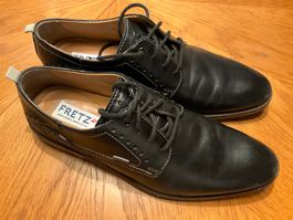 FRETZ Men Gore-Tex Business Schnürer Gr. 44 Schwarz Leder