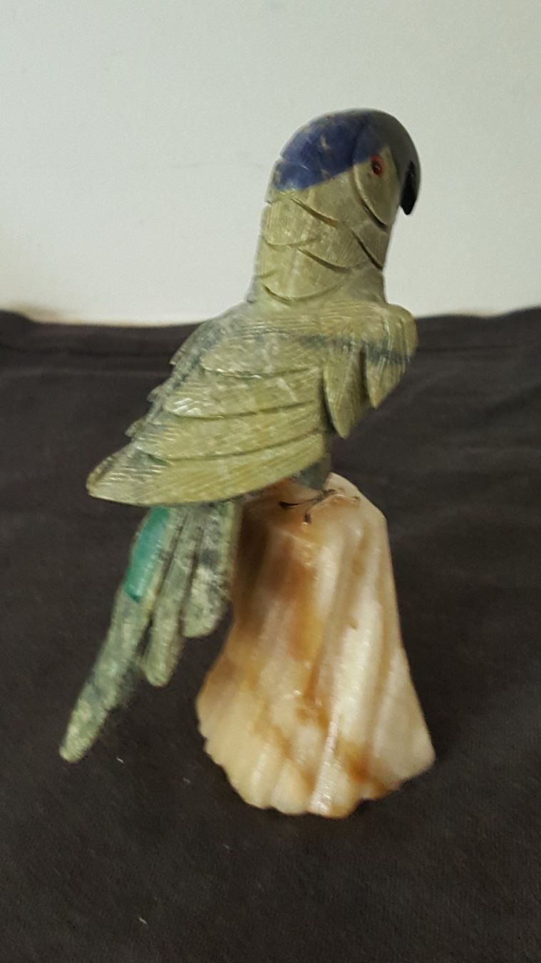 Statuette: Vintage Mid Century Edelstein Papagei – Usato da Wil SG venduto da die-wohnung 3