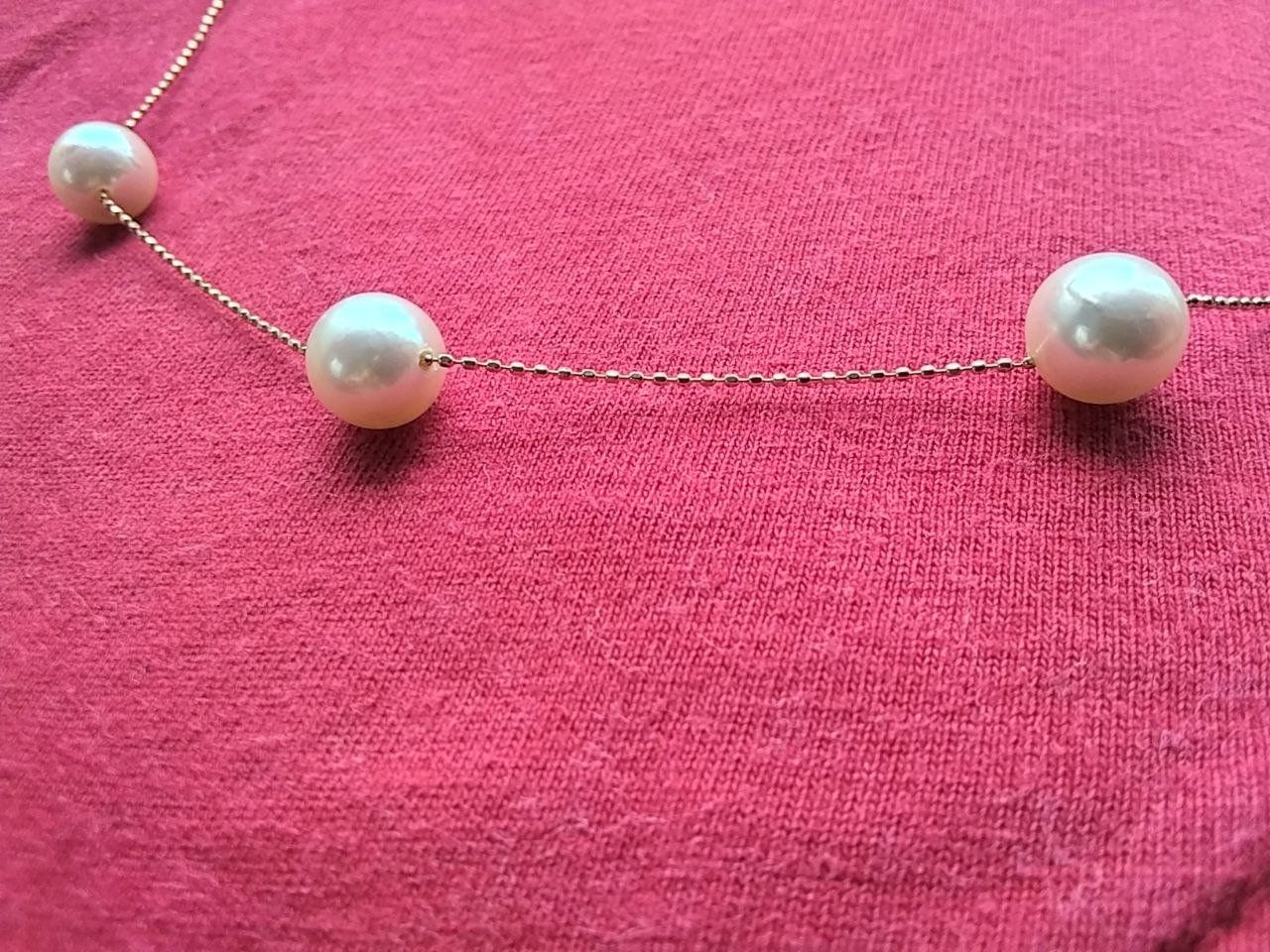 Catenine: Perlenkette, echte Perlen mit 18k Gelbgold – Usato da Horgen venduto da mar_8rbw 1