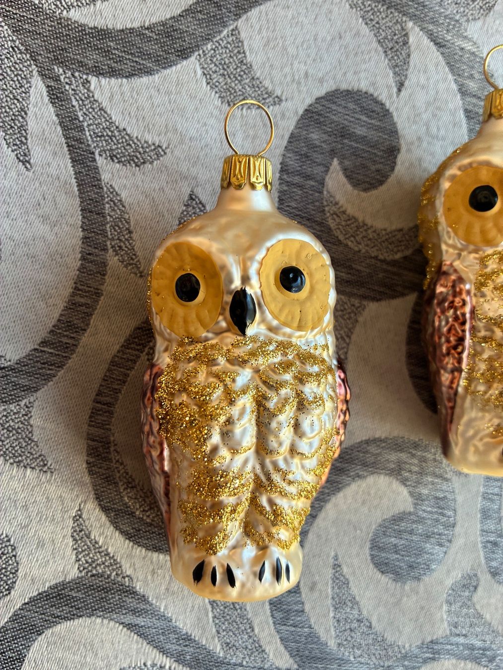 Tutte le decorazioni: 2 Eulen Eule Vogel Christbaumschmuck – Nuovo e nell'imballaggio originale da Alpnach Dorf venduto da marvo 1