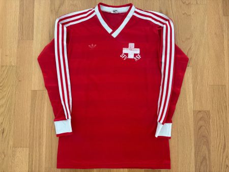ORIGINAL SCHWEIZ NATI # 9 JEAN-PAUL BRIGGER 1985/86 TRIKOT M