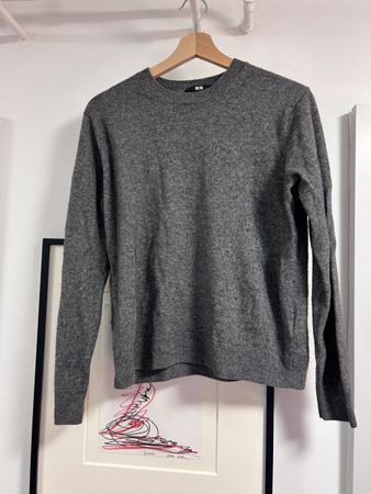 Uniqlo Pullover 100% Kaschmir grau Grösse L