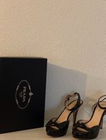 Schwarze Prada Sandalen, Leder, Gr. 40.5, Top Zustand!
