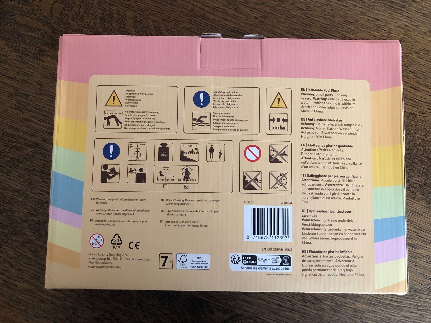 Salvagente: Aufblasbare Matratze Inflatable Pool Float Ice Cream Bouée – Nuovo e nell'imballaggio originale da St-Aubin FR venduto da Tiweety 1