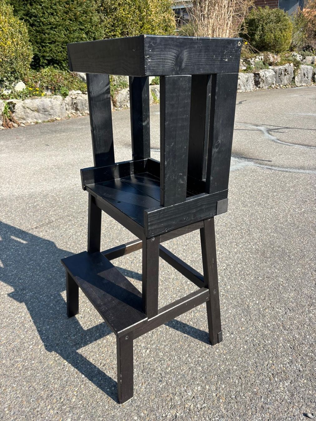 Seggioloni: Kinder-Lernturm schwarz - "Ikea-Hack" – Usato da Hausen am Albis venduto da S_77 1