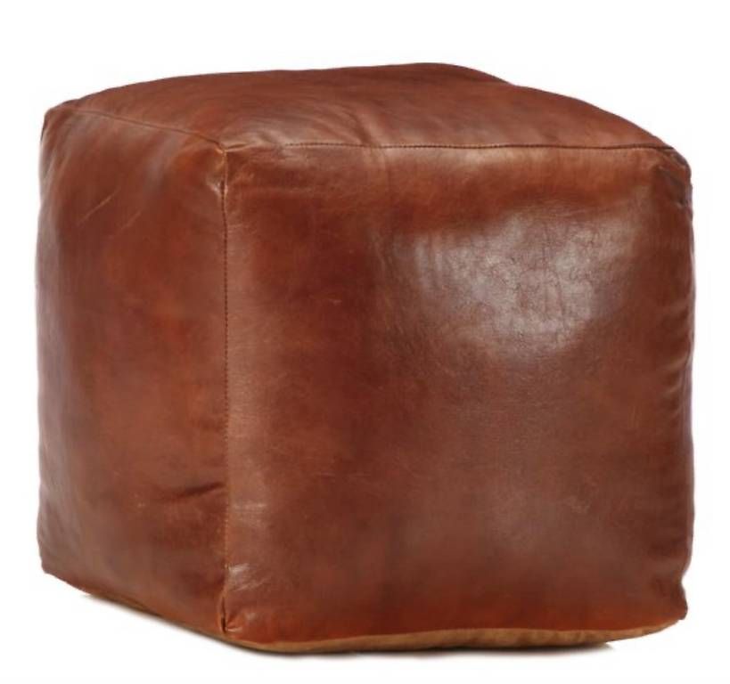 Hocker: Pouf aus Leder – Gebraucht aus Bern von Karo87 1