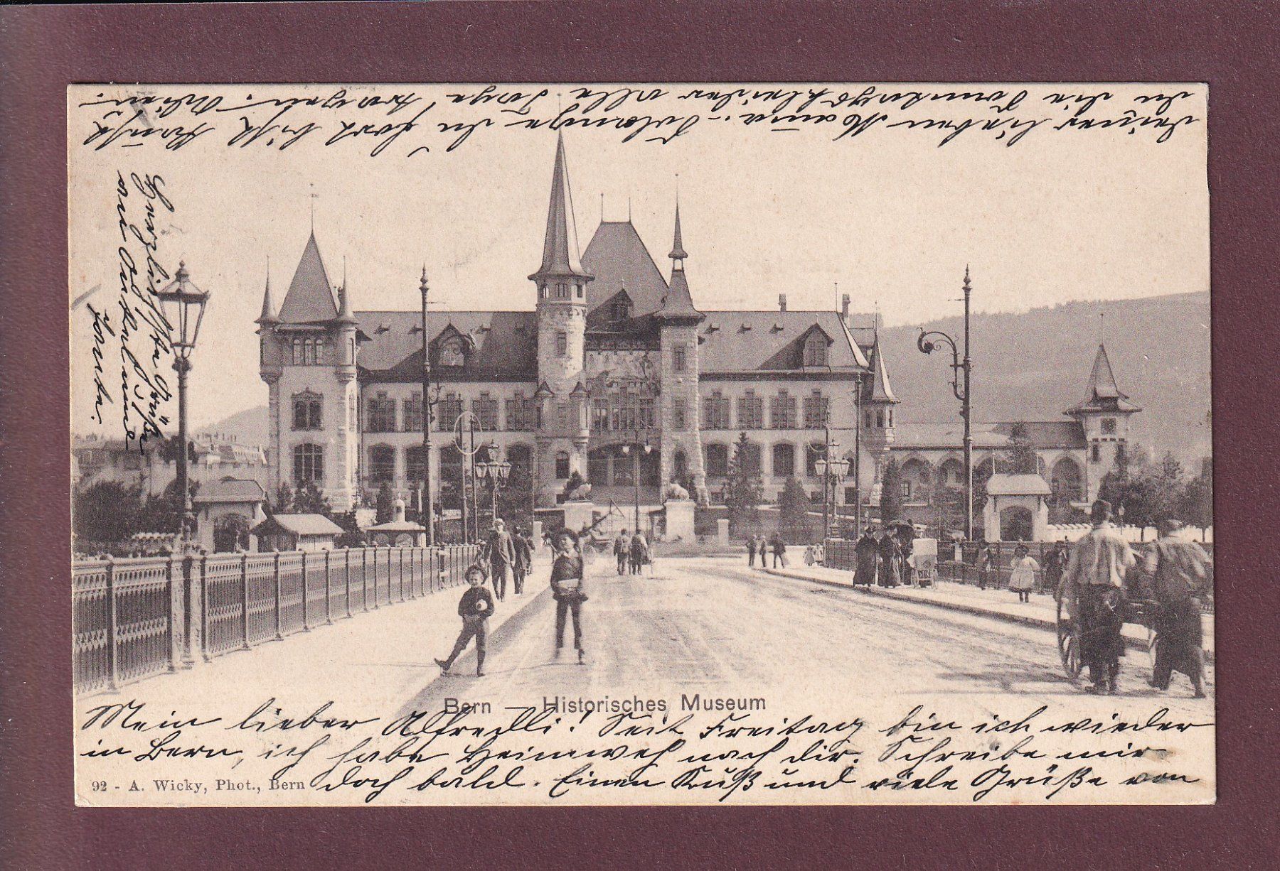 Cartoline postali: BERN - Historisches Museum - Leute - 1904 – Usato da Pully venduto da nicecards