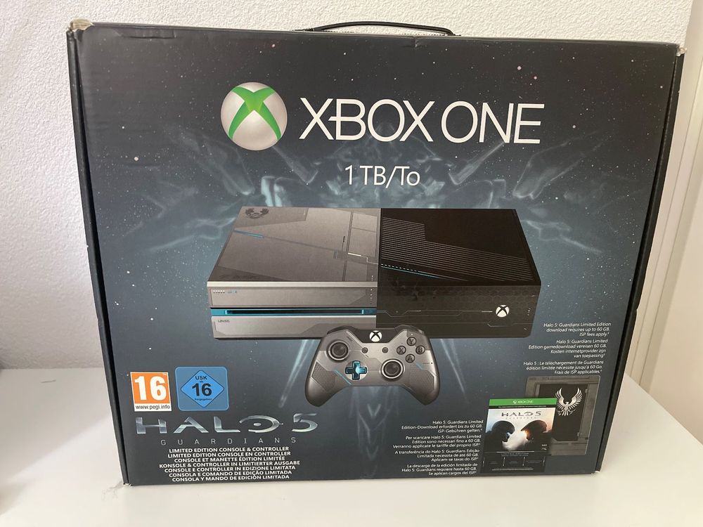 Xbox One Edition Halo 1To – Console Gris Avec Manette Et Câble – Occasion