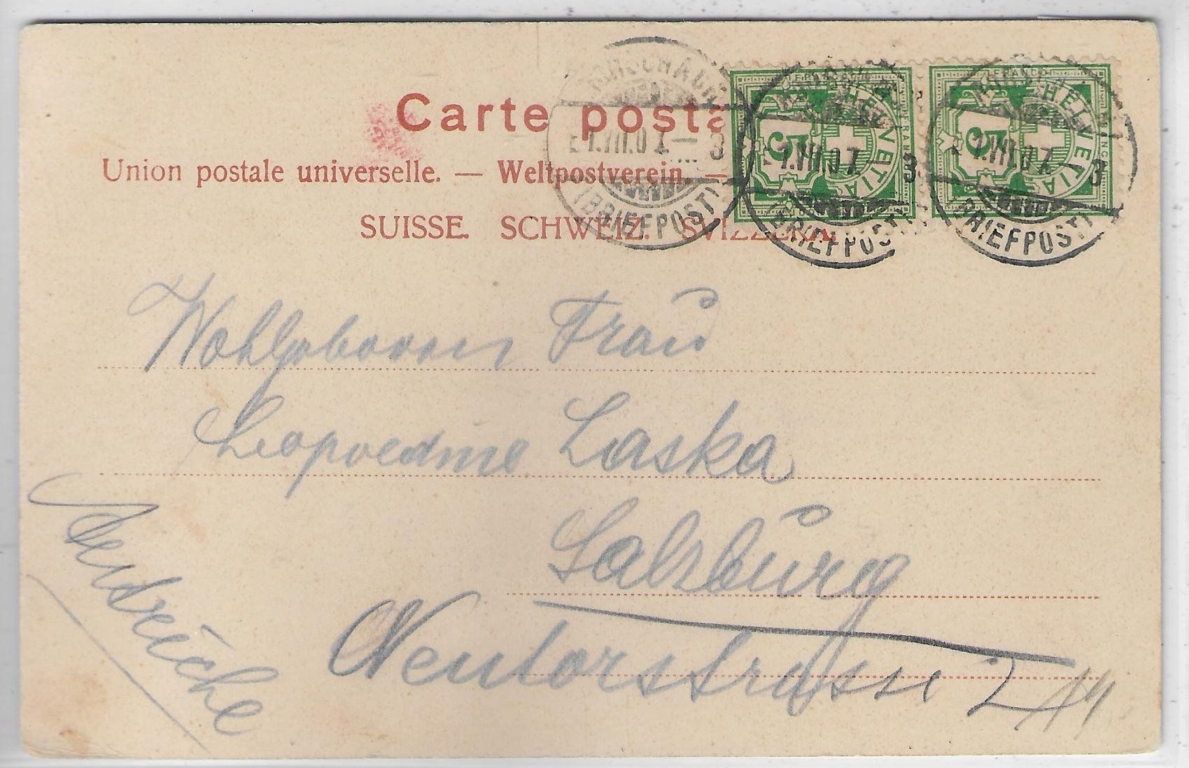 Cartoline postali: Rorschach - Generalansicht 1907 – Usato da Ettingen venduto da Kartenplanet 1