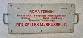 Zuglaufschild SNCB Bruxelles-Roma