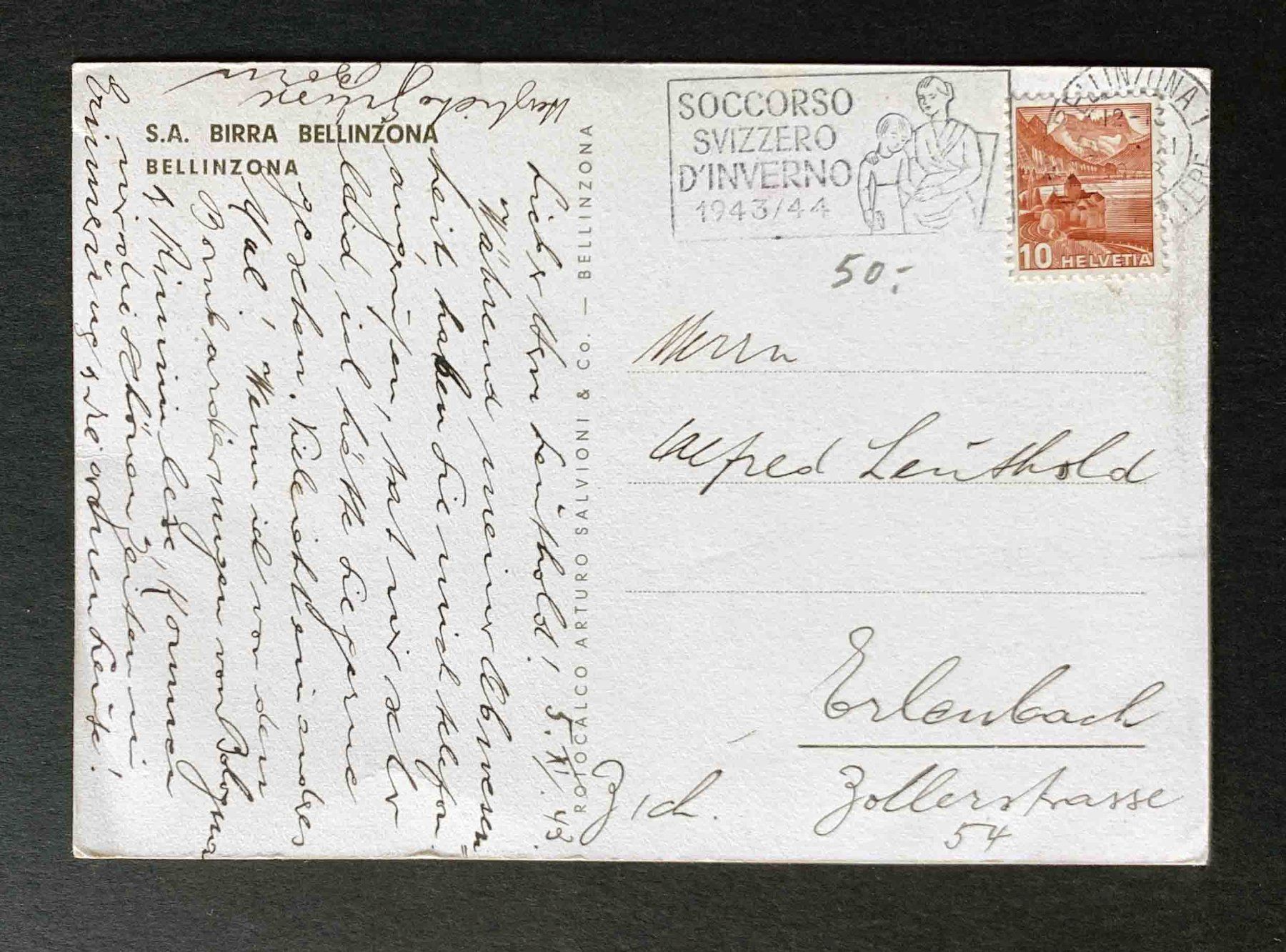 Cartoline postali: AK Birra Bellinzona – Usato da Goldau venduto da artelier1 1