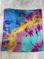 Écharpe en soie légère, multicolore