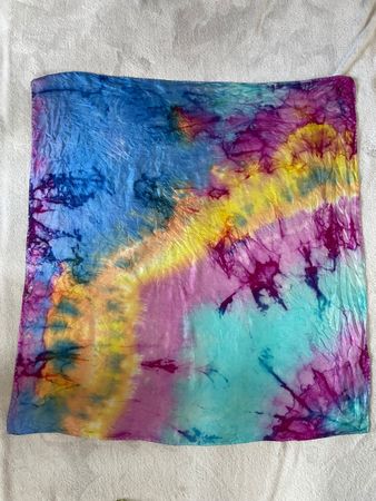 Écharpe en soie légère, multicolore
