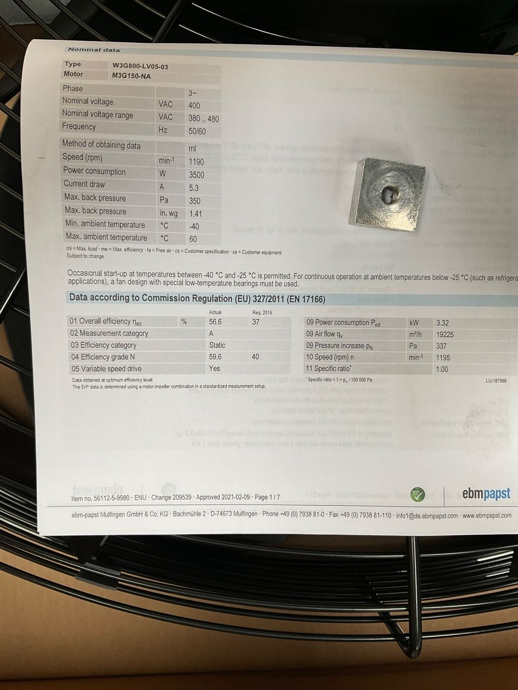 Ventilatori: Ventilator industriell – Nuovo (secondo la descrizione) da Altnau venduto da Seemoewe 3
