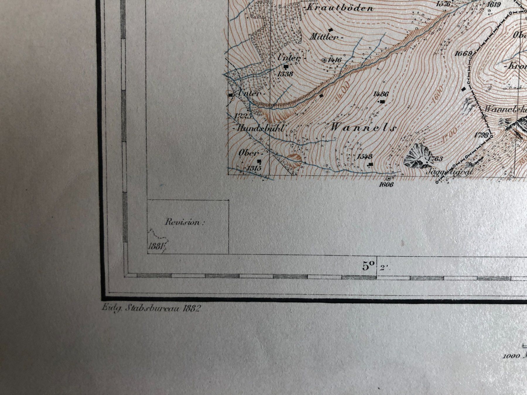 Landkarten & Atlanten: Siegfriedatlas Bl. 351: Gantrisch 1882 – Gebraucht aus Zürich von allp 7