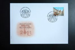2011 FDC Sondermarke 1000 Jahre Stadt Neuchâtel