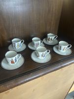 Espresso Tassen Porzellan mit Schweizer Trachten 6er Set