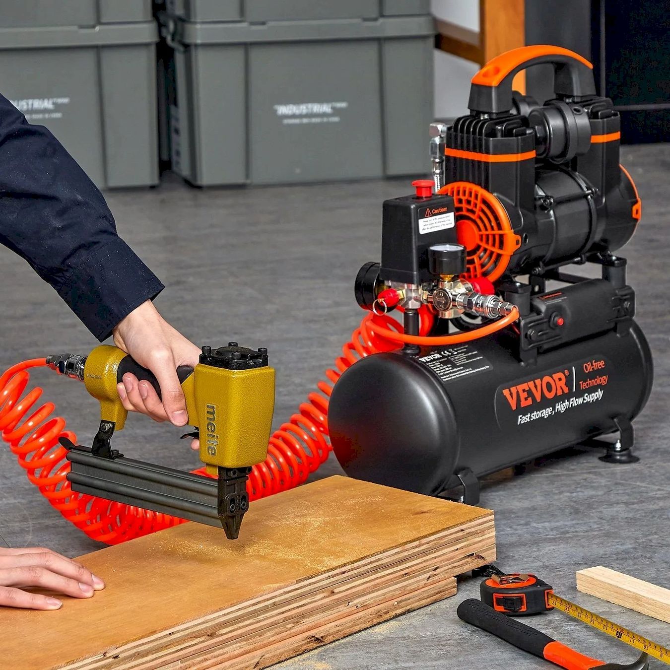 Compresseurs: VEVOR 2-900F8 Flüsterkompressor 8bar 8L – Neuf avec emballage d'origine à Bottighofen par zaap 7