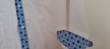 Punto Camicie Bluse, Gr. 42 (I), Gr. 36 (D), weiss mit Muste