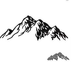 Neue Stanzschablone Berge