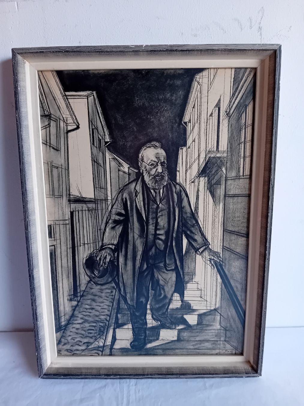 Grafica & Litografie: Hans Erni Litho? Dichter Gottfried Keller – Usato da Schweizersholz venduto da freyle1