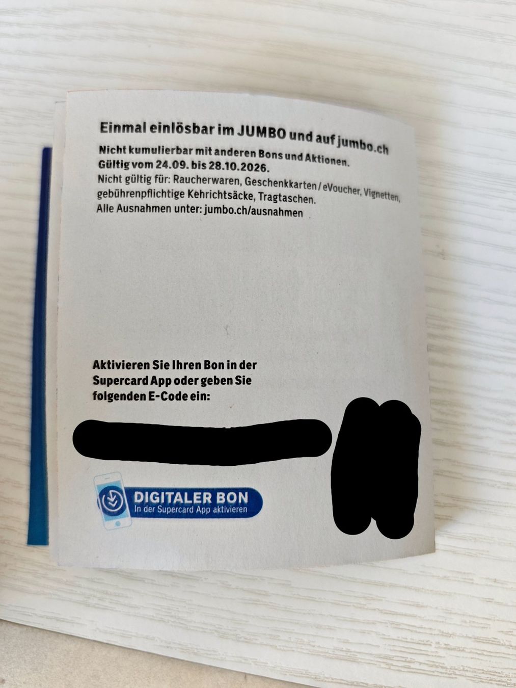 Bons: JUMBO Gutschein 10% Rabatt – Neuf avec emballage d'origine à Grosshöchstetten par Mouchi 1