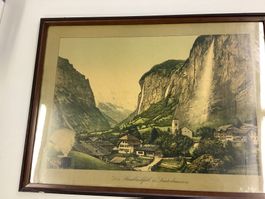 Bild Der Staubbachfall bei Lauterbrunnen gerahmt gebraucht